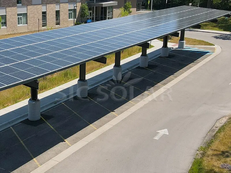Structure de carport solaire 100KW aux États-Unis