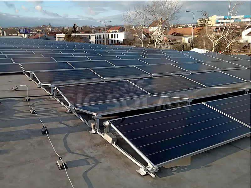 Système de montage de ballast de panneau solaire est-ouest de 120 kW en Allemagne