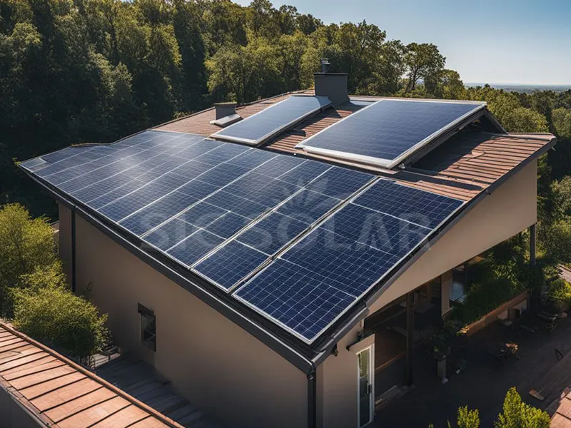 Supports solaires pour toit en tuiles d'ardoise 20KW au Portugal