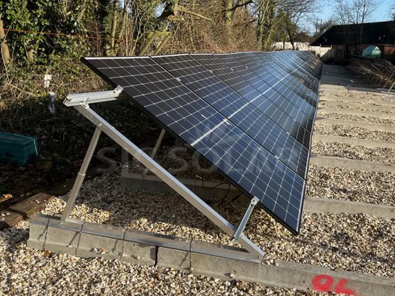 Système de support solaire du triangle 25KW pour le sol/toit plat
