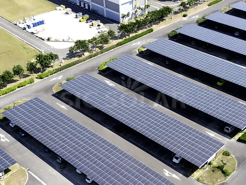 Système de support de carport solaire en aluminium de 2 MW