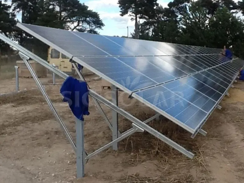 Système de montage au sol solaire de type Y de 50 kW en Indonésie