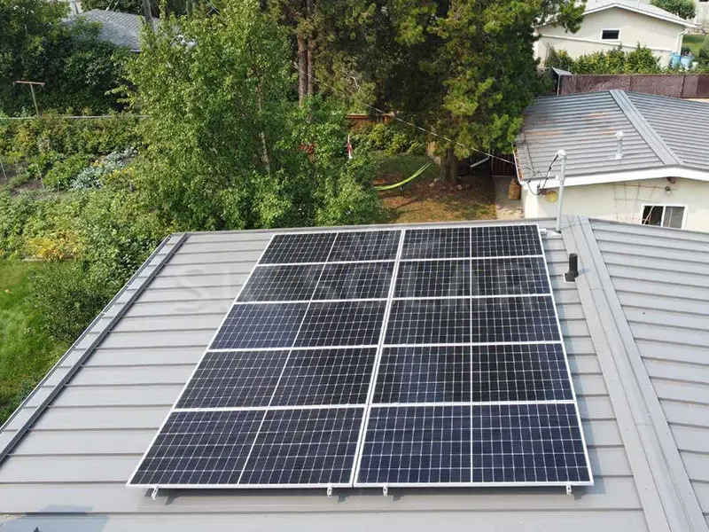 Support inclinable de toit en métal pour panneau solaire de 5 kW au Canada