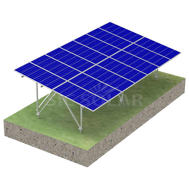Systèmes de rayonnage solaire en aluminium à montage au sol