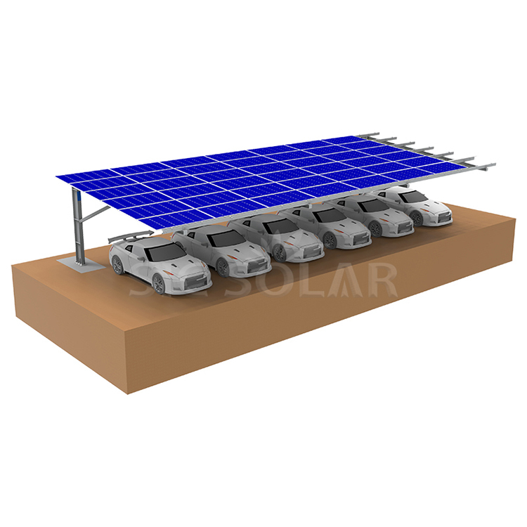 Support de montage pour abri de voiture solaire