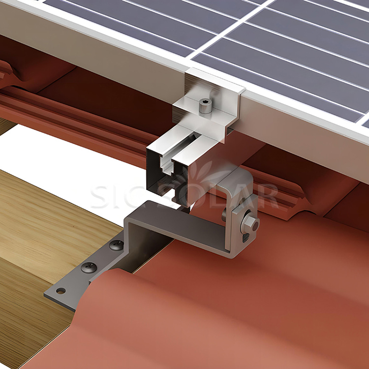 Support de toit en tuiles pour panneaux solaires