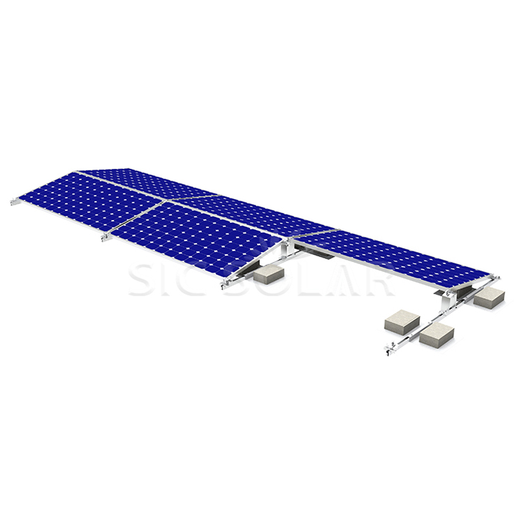 Toit plat de rayonnage solaire