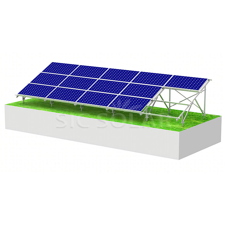 Supports solaires au sol en acier Zam